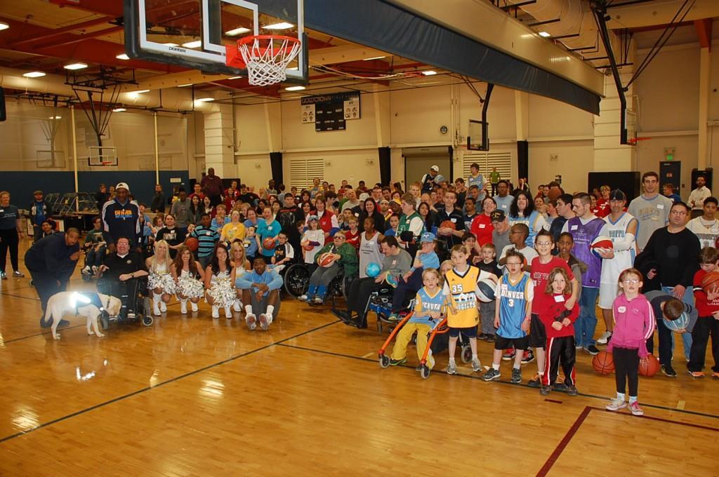 Nuggets Basketball Ability Clinic group shot