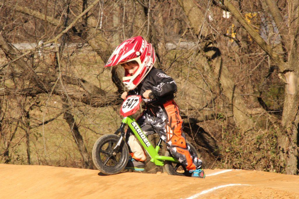Children of all ages can participate in BMX races.