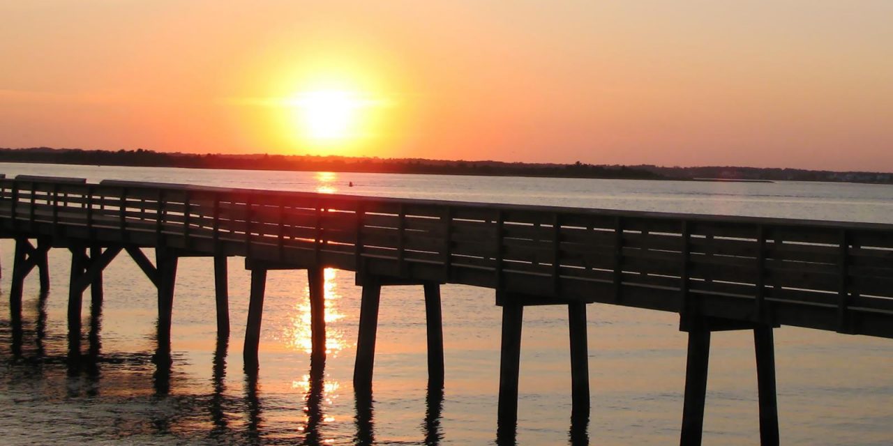 Pier with sunset