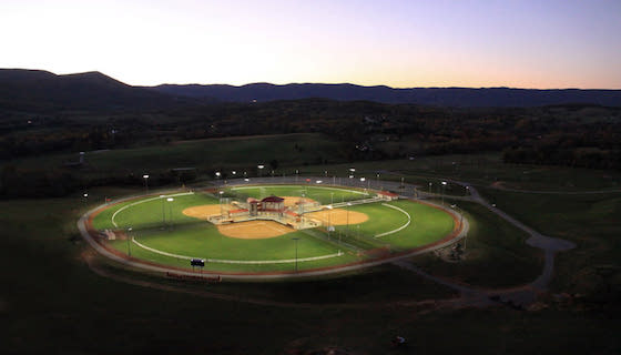 The Botetourt Sports Complex is located within the 125-acre Greenfield Recreation Park which features a cross-country course, soccer fields and a hiking trail. The complex features four championship level softball and youth baseball fields, all with beautiful views of the Blue Ridge Mountains.