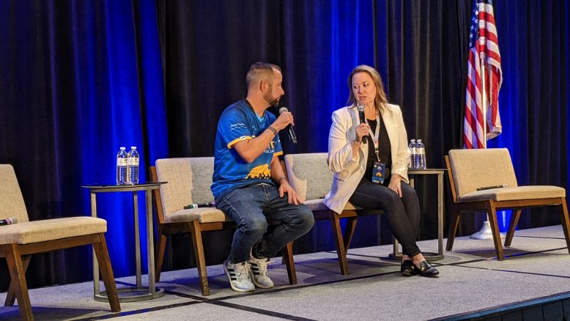 Megan Van Petten and John Davidson at EsportsNext 2022 Conference