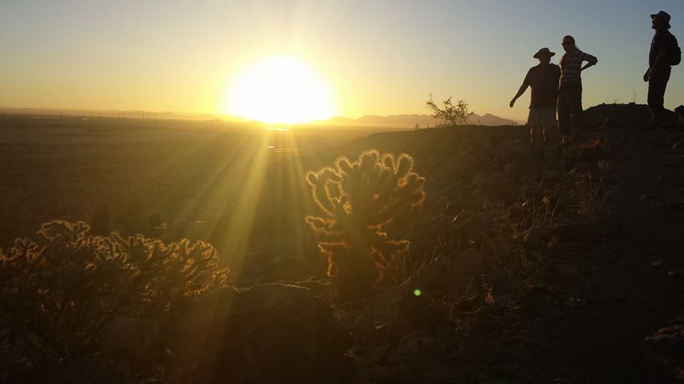 Sunrise hike on a mountain in Casa Grande