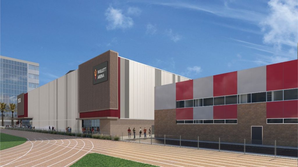 Mullett Arena exterior render