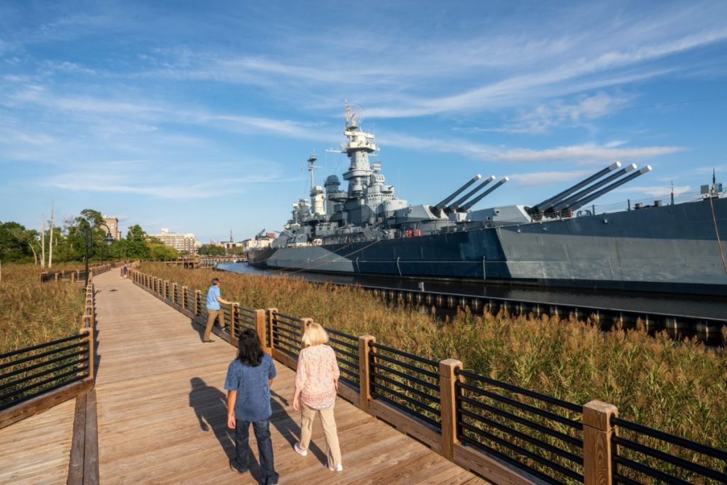 SECU Memorial Walkway Battleship