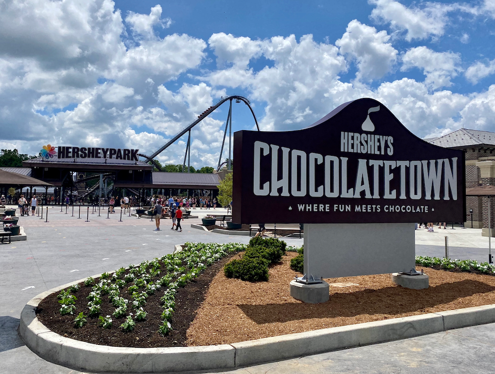 Hershey's Chocolatetown Sign and Front Gate