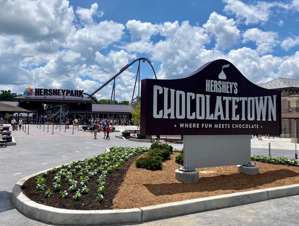 Hershey's Chocolatetown Sign and Front Gate Hershey's Chocolatetown Sign and Front Gate