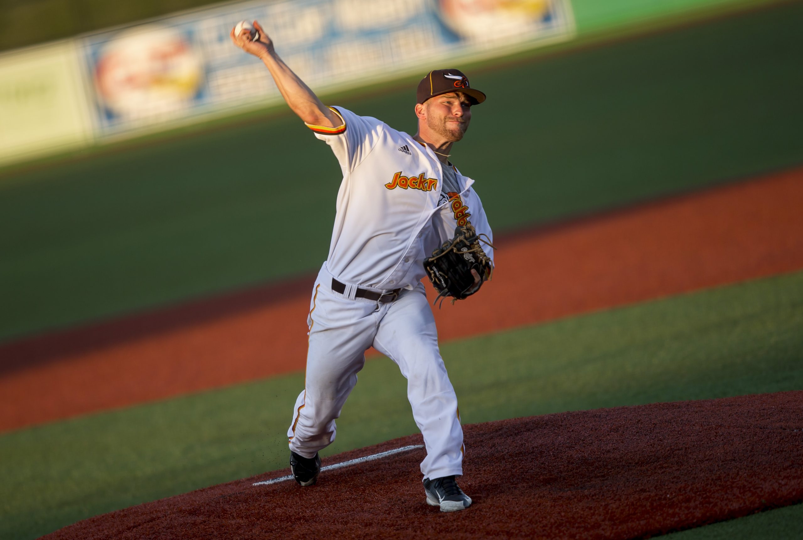 Kokomo Jackrabbits pitcher at Kokomo Municipal Stadium