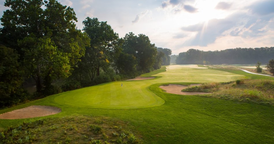 The greens at Crooked Stick Golf Club in Carmel, Indiana.