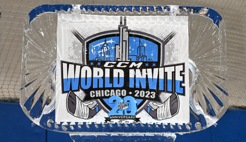 2023 CCM World Invite Chicago ice sculpture