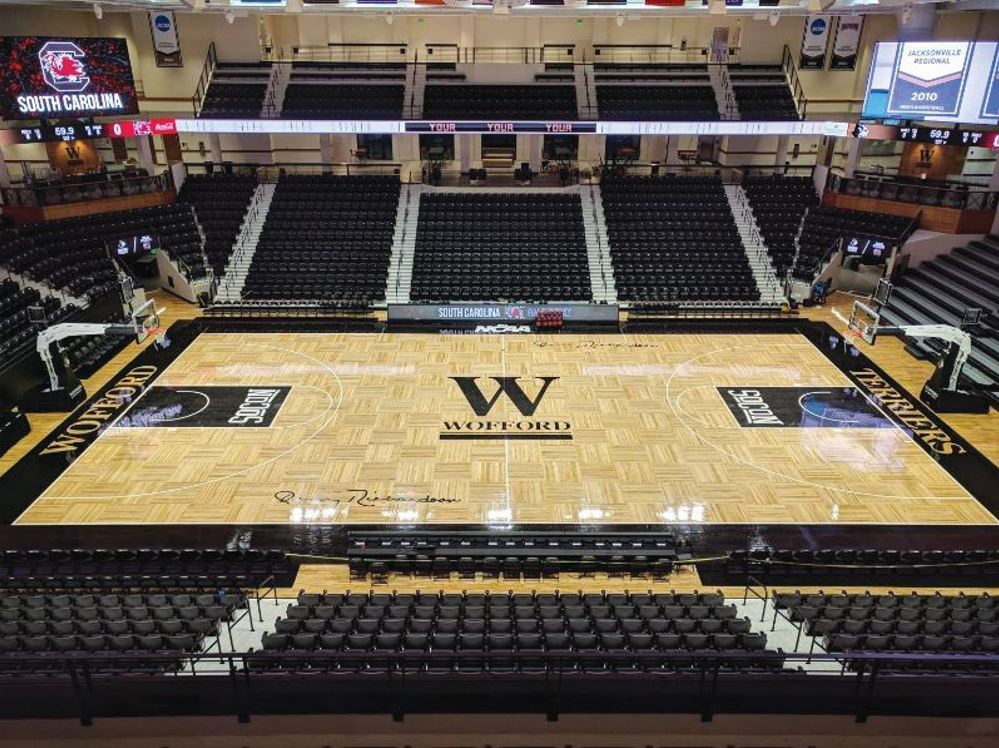 Jerry Richardson Indoor Stadium at Wofford College in south carolina