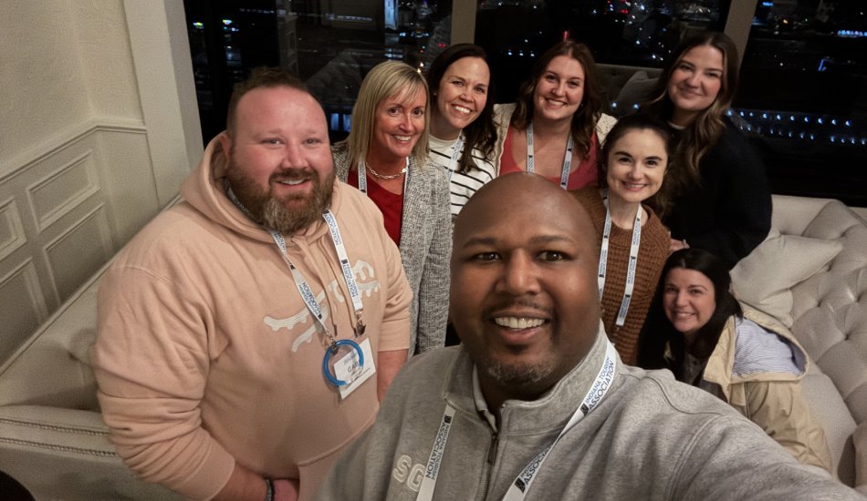 Knox with attendees