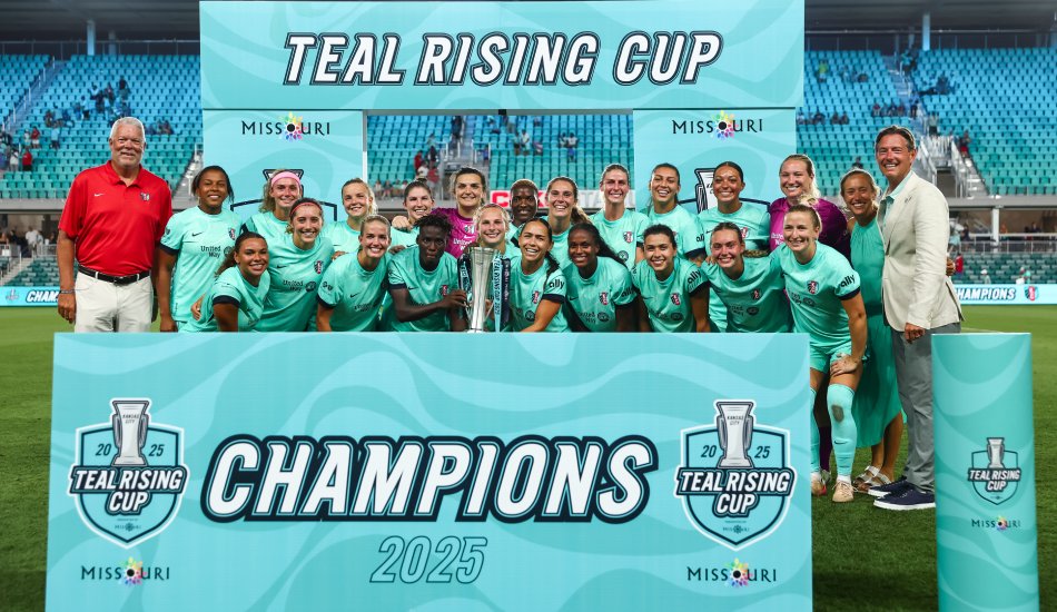 Jim Rowland at an NWSL match up between KC Current and SC Corinthians for the Teal Rising Cup at CPKC Stadium in Kansas City, MO.