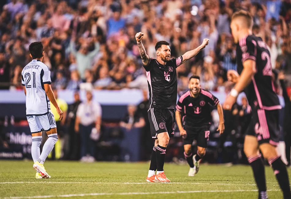 Lionel Messi of Inter Miami celebrates another goal to his tally. Photo courtesy of Inter Miami CF.