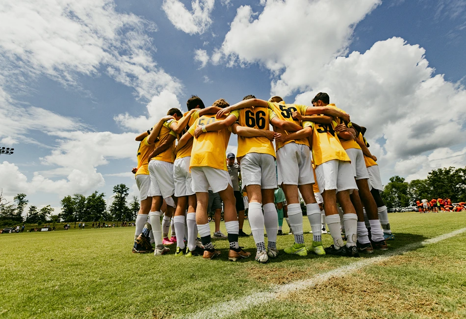 Youths prepare for a tournament soccer game in Virginia. Photo courtesy of Virginia Tourism Corp.