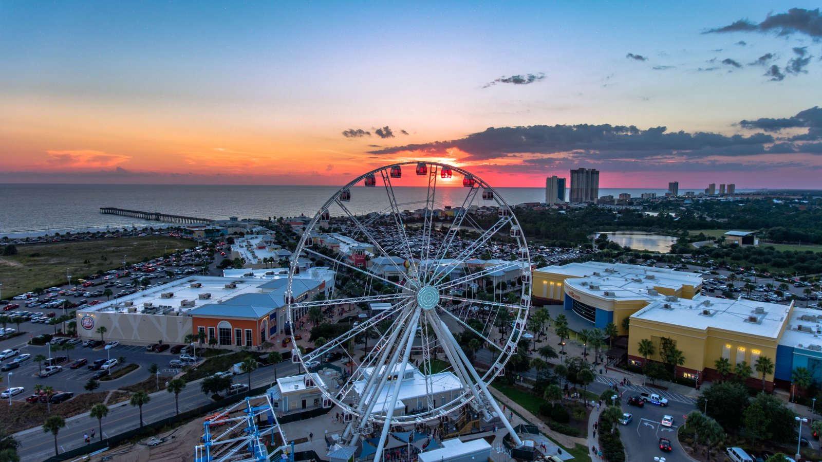 Pier Park Sky Wheel at Sunset